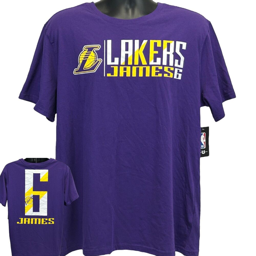 LeBron James Los Angeles LA Lakers T Shirt Ultra Game Purple Tee Mens XL X-Large